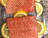 A picture of step 1 of Rosé Salmon and Shrimp.
