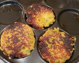 Une image de l'étape 2 de Petites galettes de petits pois et courgettes.