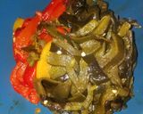A picture of step 4 of Rajas con huevo.
