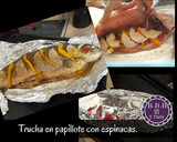 Foto del paso 4 de la receta: Trucha en papillote con espinacas