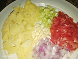 Filete de bacalao guisado con papa estilo dominicano