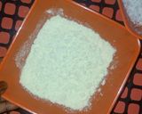 A picture of step 3 of Coconut laddo.