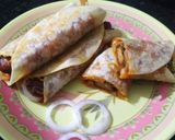 A picture of step 13 of Manchurian frankie roll.