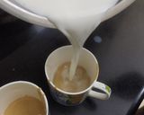 A picture of step 3 of Dalgona coffee.