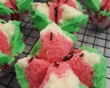 Foto langkah ke 8 dari resep Bolu Kukus Semangka (Anti Gagal Tanpa Soda).
