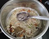 A picture of step 3 of Mushroom potato biryani.