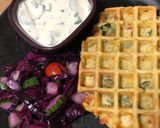 Une image de l'étape 5 de Gaufre de pommes de terre jambon fromage et épinards.