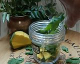 A picture of step 1 of Raw Mango and Herbs Mojito.