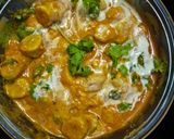 A picture of step 2 of Gatta curry Rajasthani gatte curry.