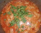 A picture of step 4 of Baingan ka bharta with boil rice.