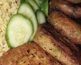 A picture of step 6 of Vegetables kabab with simple koshri rice.