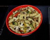 A picture of step 4 of Mushroom Penne Pasta.