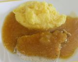 A picture of step 3 of Roast pork with apple gravy served with polenta.
