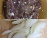 Hình bước làm 1 của món Gan xào hành Tây