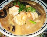 รูปขั้นตอนการทำที่ 4 ของ หน่อไม้ฝรั่ง กุ้งสด เห็ดหอมน้ำแดง