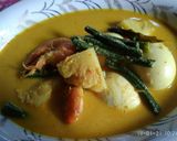 Foto langkah ke 8 dari resep Gulai udang telur nenas kacang panjang.