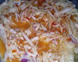 A picture of step 4 of Yam with sauce.