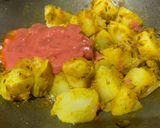 A picture of step 4 of Dahi bara Aloo dum.