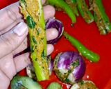 A picture of step 5 of Undhiyu.