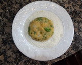 Foto del paso 3 de la receta: Tortitas de garbanzos y guisantes con aceite de pistachos
