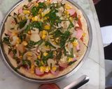 Hình bước làm 3 của món Banh Pizza nấm