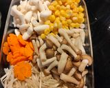 Hình bước làm 1 của món Cháo nấm chay