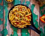 A picture of step 5 of Mushroom Penne Pasta.