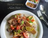 Foto langkah ke 9 dari resep Sop Kaki Kambing Kuah Susu.