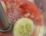 A picture of step 2 of Watermelon and cucumber juice.