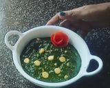 A picture of step 6 of Palak Corn Curry.