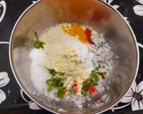 A picture of step 1 of Fibre Rich Coconut Fritters or Narkoler Bora.