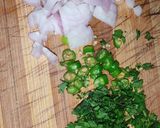 A picture of step 2 of Okra (Bhindi) Omelette.