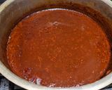 A picture of step 3 of Cauliflower and cheese cakes in chile ancho sauce.
