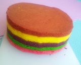 Foto langkah ke 6 dari resep Rainbow Cake Ny. Liem.