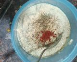 A picture of step 2 of Falafal sandwich.
