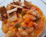 Foto langkah ke 8 dari resep Sup Tomat Minestrone (dg Makaroni).