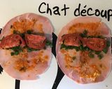 Une image de l'étape 6 de Tartines croquantes au jambon blanc,oignons nouveaux et sauce poivrons.