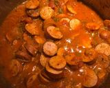 A picture of step 3 of Easy Sausage with Rice.