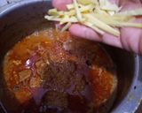 A picture of step 8 of Dhaba gosht.