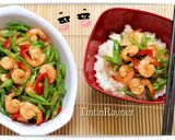 Foto langkah ke 6 dari resep Tumis Buncis Udang Saos Tiram Kilat.