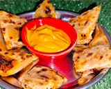 A picture of step 8 of Tandoori Paratha bites.