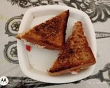 A picture of step 3 of Millet bread sandwich.