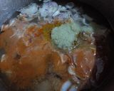 A picture of step 2 of Shaljam Palak Gosht.