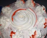 A picture of step 5 of Red velvet and chocolate sponge cake.