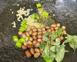 A picture of step 1 of South Indian Sambar Powder Masala Peanut Rice - Tirupati Balaji Temple Prasadam.