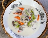 Gambar langkah 5 resipi Sayur Lemak Kelantan.