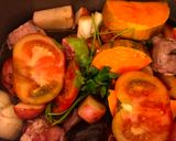Foto del paso 10 de la receta: Mi rabito de novillo con salsa gravy de Malbec y verduras en cocción lenta -Slow Cook-