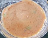 A picture of step 4 of Thousands Island sauce(homemade) with bread Toast.