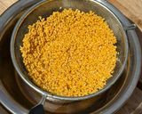 A picture of step 1 of Instant Moong Dal Halwa.