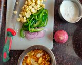 A picture of step 1 of Malai paneer.